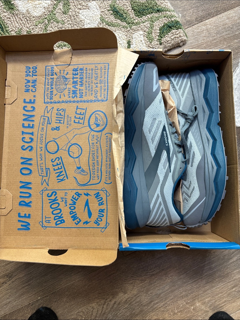 Brooks Men's Athletic Running Shoes in Gray and Blue Caldera 4 Medium Size 11